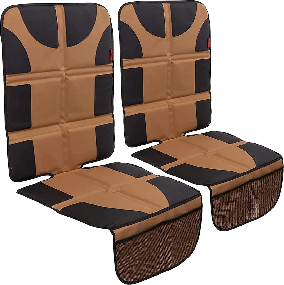 Car Seat Cover & Protector - Waterproof Non-Slip Protector - Mesh Pocket Organizer - Universal Fit for Convertible & Toddler Car Seats, Black
