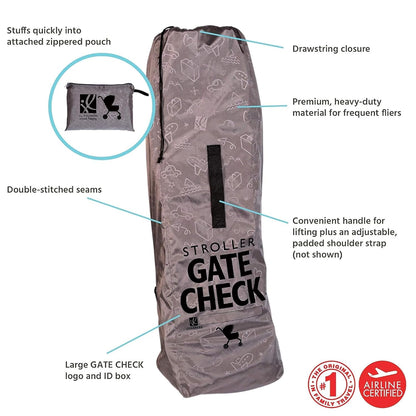 J.L. Childress Gate Check Travel Bag for Umbrella Strollers, Red