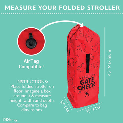 J.L. Childress Gate Check Travel Bag for Umbrella Strollers, Red