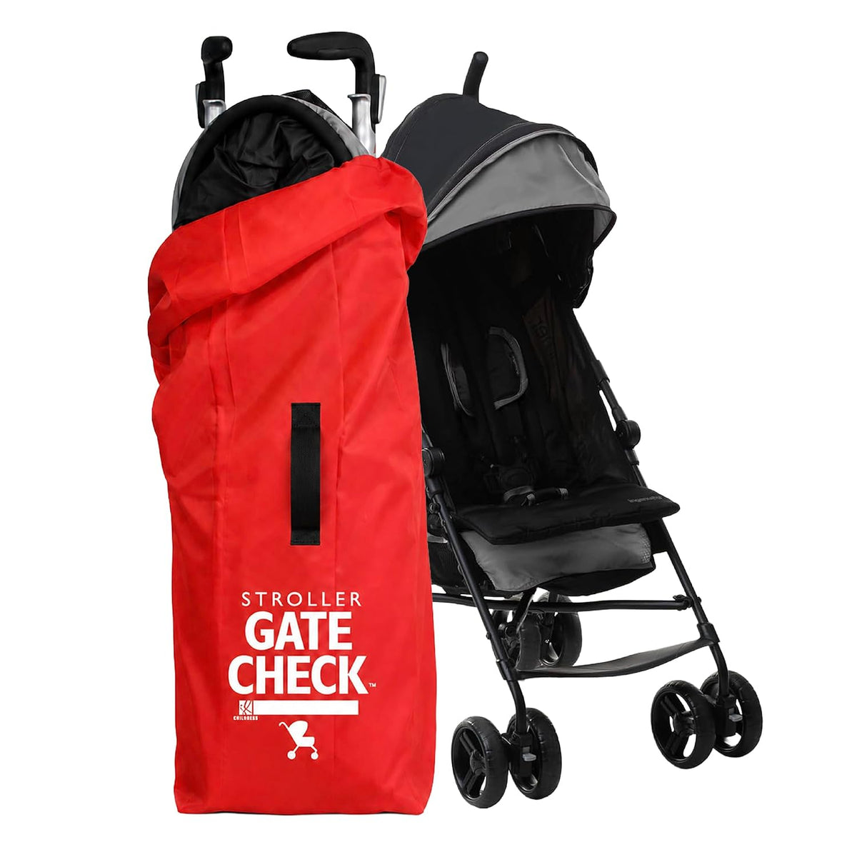 J.L. Childress Gate Check Travel Bag for Umbrella Strollers, Red