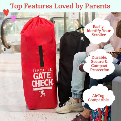 J.L. Childress Gate Check Travel Bag for Umbrella Strollers, Red
