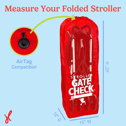 J.L. Childress Gate Check Travel Bag for Umbrella Strollers, Red