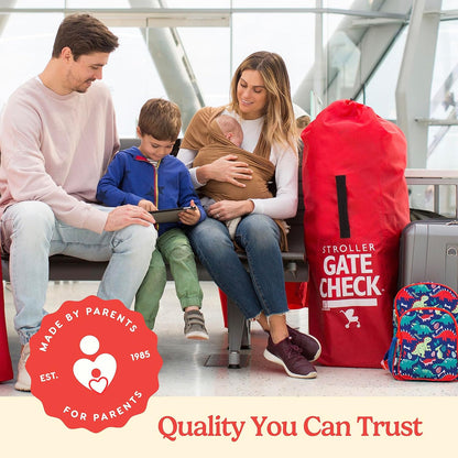 J.L. Childress Gate Check Travel Bag for Umbrella Strollers, Red