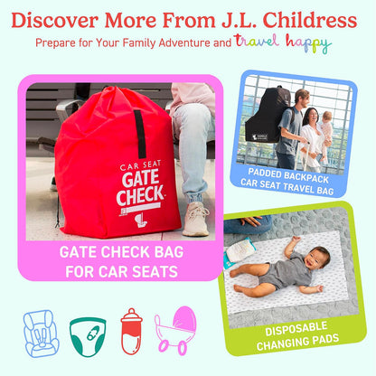 J.L. Childress Gate Check Travel Bag for Umbrella Strollers, Red