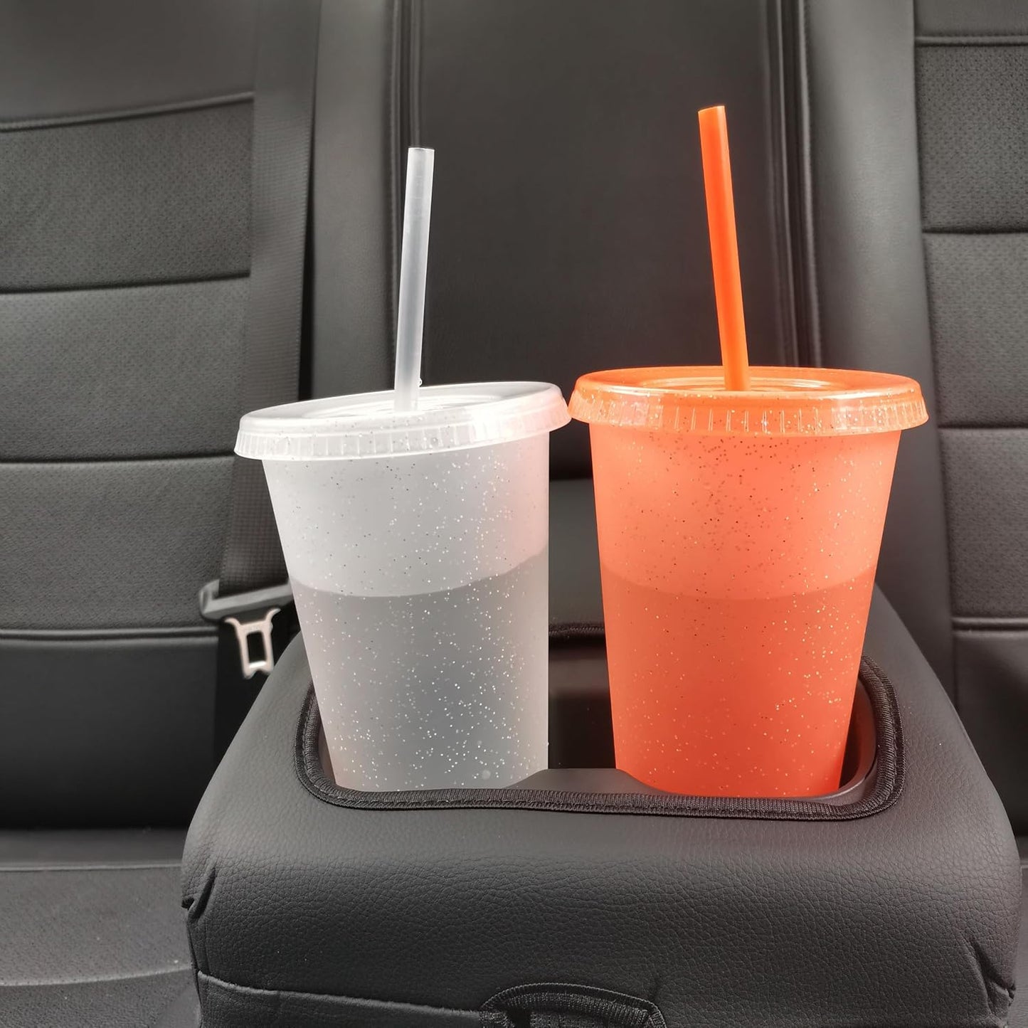 Tumbler with Straw and Lid,Water Bottle Iced Coffee Travel Mug Cup,Reusable Plastic Cups,Perfect for Parties,Birthdays,24oz-5 Pack (Rainbow, 5pack)