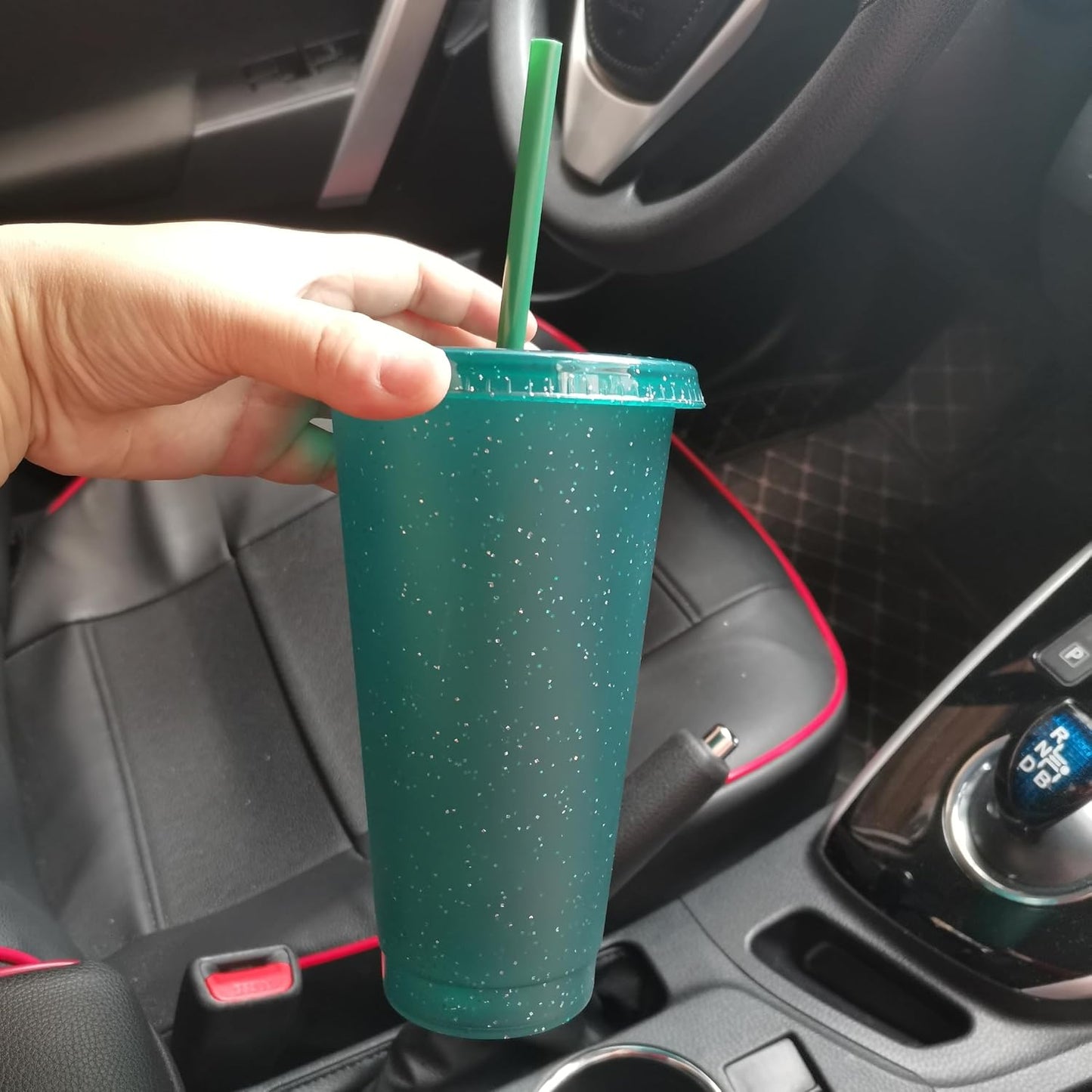 Tumbler with Straw and Lid,Water Bottle Iced Coffee Travel Mug Cup,Reusable Plastic Cups,Perfect for Parties,Birthdays,24oz-5 Pack (Rainbow, 5pack)