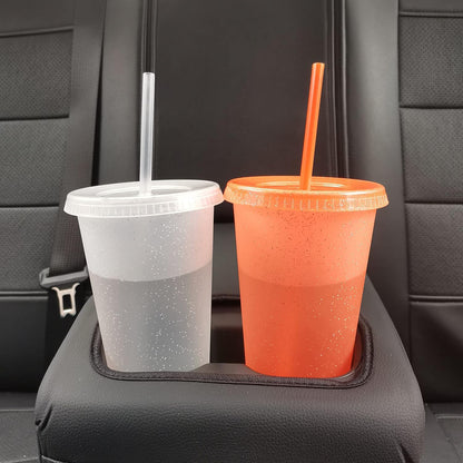 Tumbler with Straw and Lid,Water Bottle Iced Coffee Travel Mug Cup,Reusable Plastic Cups,Perfect for Parties,Birthdays,24oz-5 Pack (Rainbow, 5pack)