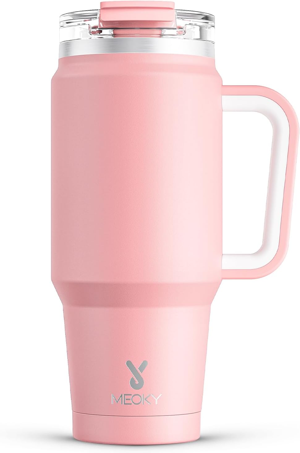 32 oz Tumbler with Handle, Insulated Tumbler with Lid and Straw, Stainless Steel Travel Mug, Keeps Cold for 24 Hours, 100% Leak Proof, Fits in Car Cup Holder (Night)