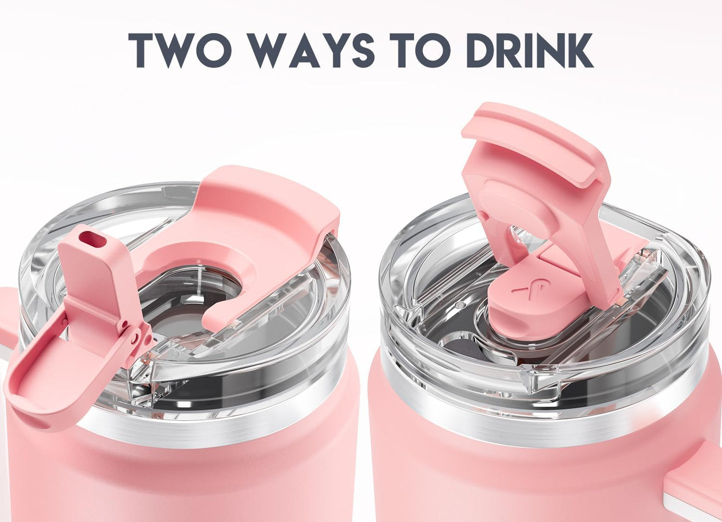 32 oz Tumbler with Handle, Insulated Tumbler with Lid and Straw, Stainless Steel Travel Mug, Keeps Cold for 24 Hours, 100% Leak Proof, Fits in Car Cup Holder (Night)
