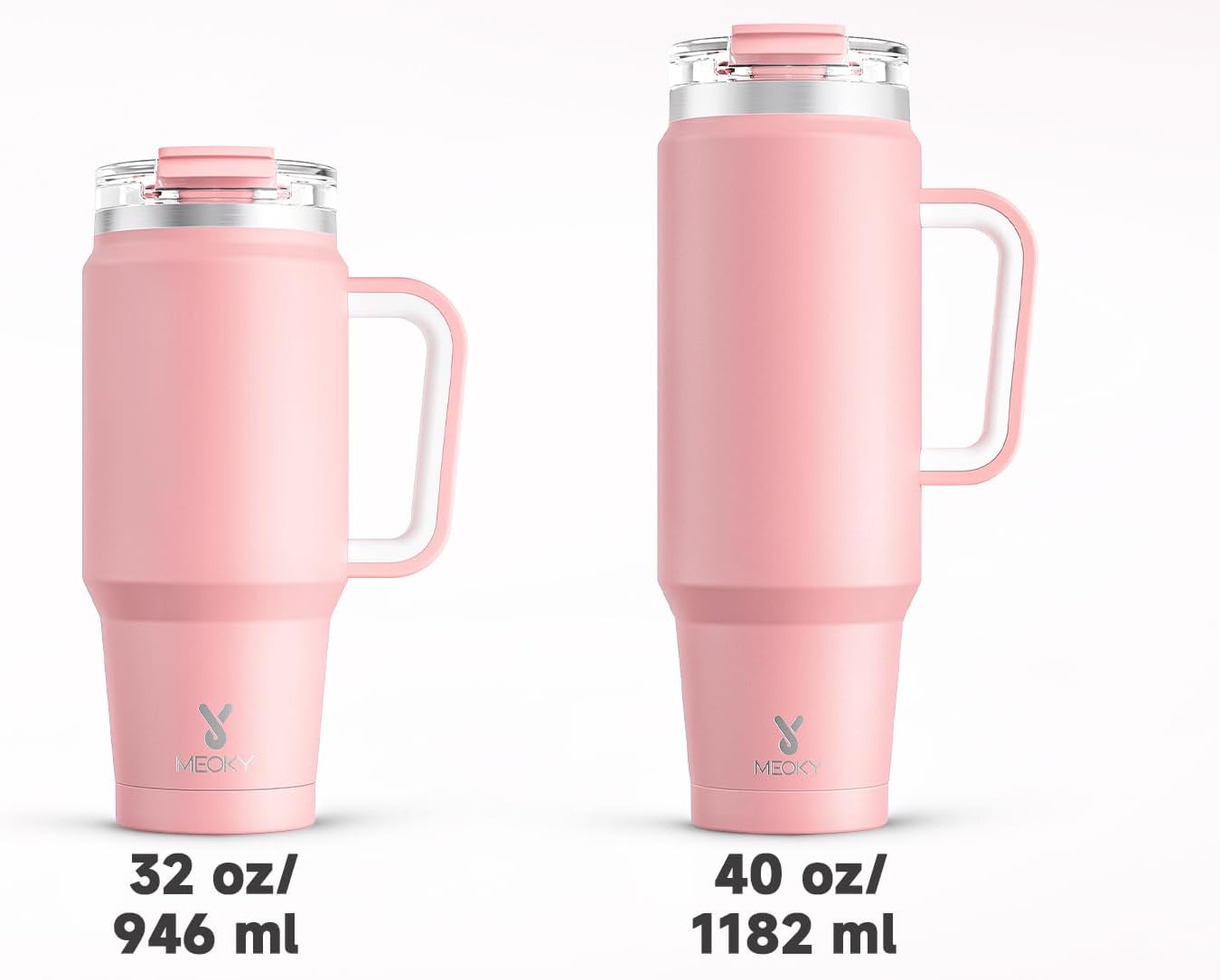 32 oz Tumbler with Handle, Insulated Tumbler with Lid and Straw, Stainless Steel Travel Mug, Keeps Cold for 24 Hours, 100% Leak Proof, Fits in Car Cup Holder (Night)
