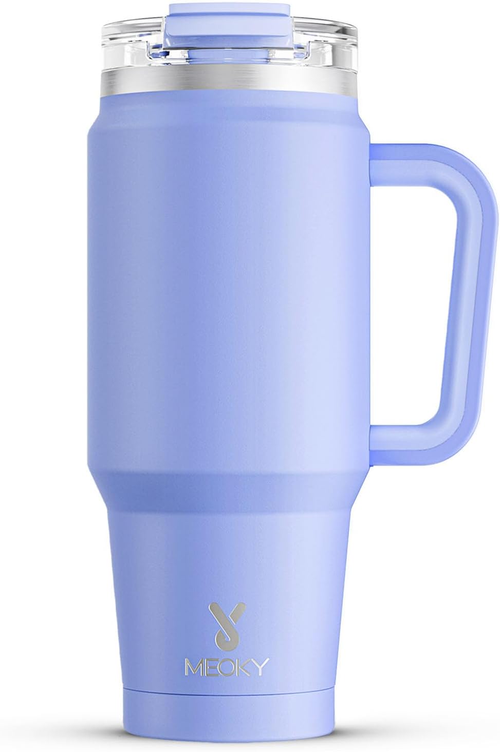 32 oz Tumbler with Handle, Insulated Tumbler with Lid and Straw, Stainless Steel Travel Mug, Keeps Cold for 24 Hours, 100% Leak Proof, Fits in Car Cup Holder (Night)