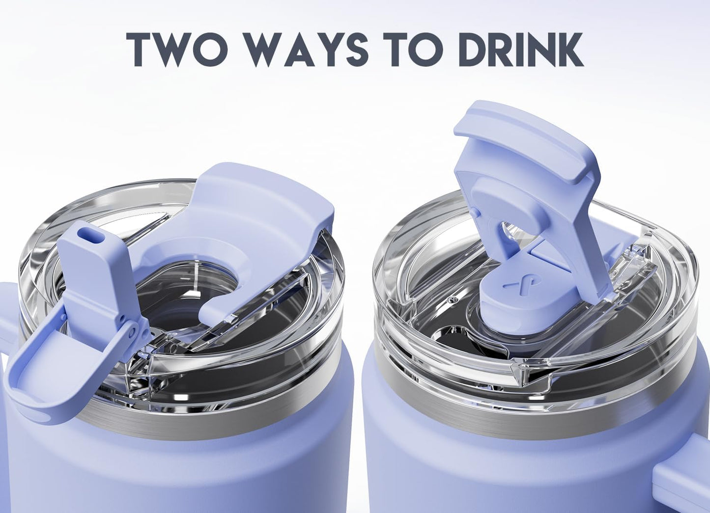 32 oz Tumbler with Handle, Insulated Tumbler with Lid and Straw, Stainless Steel Travel Mug, Keeps Cold for 24 Hours, 100% Leak Proof, Fits in Car Cup Holder (Night)
