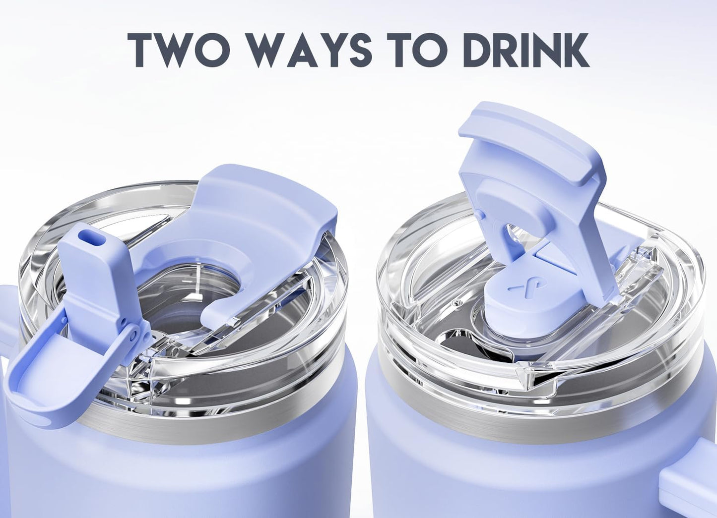 32 oz Tumbler with Handle, Insulated Tumbler with Lid and Straw, Stainless Steel Travel Mug, Keeps Cold for 24 Hours, 100% Leak Proof, Fits in Car Cup Holder (Night)