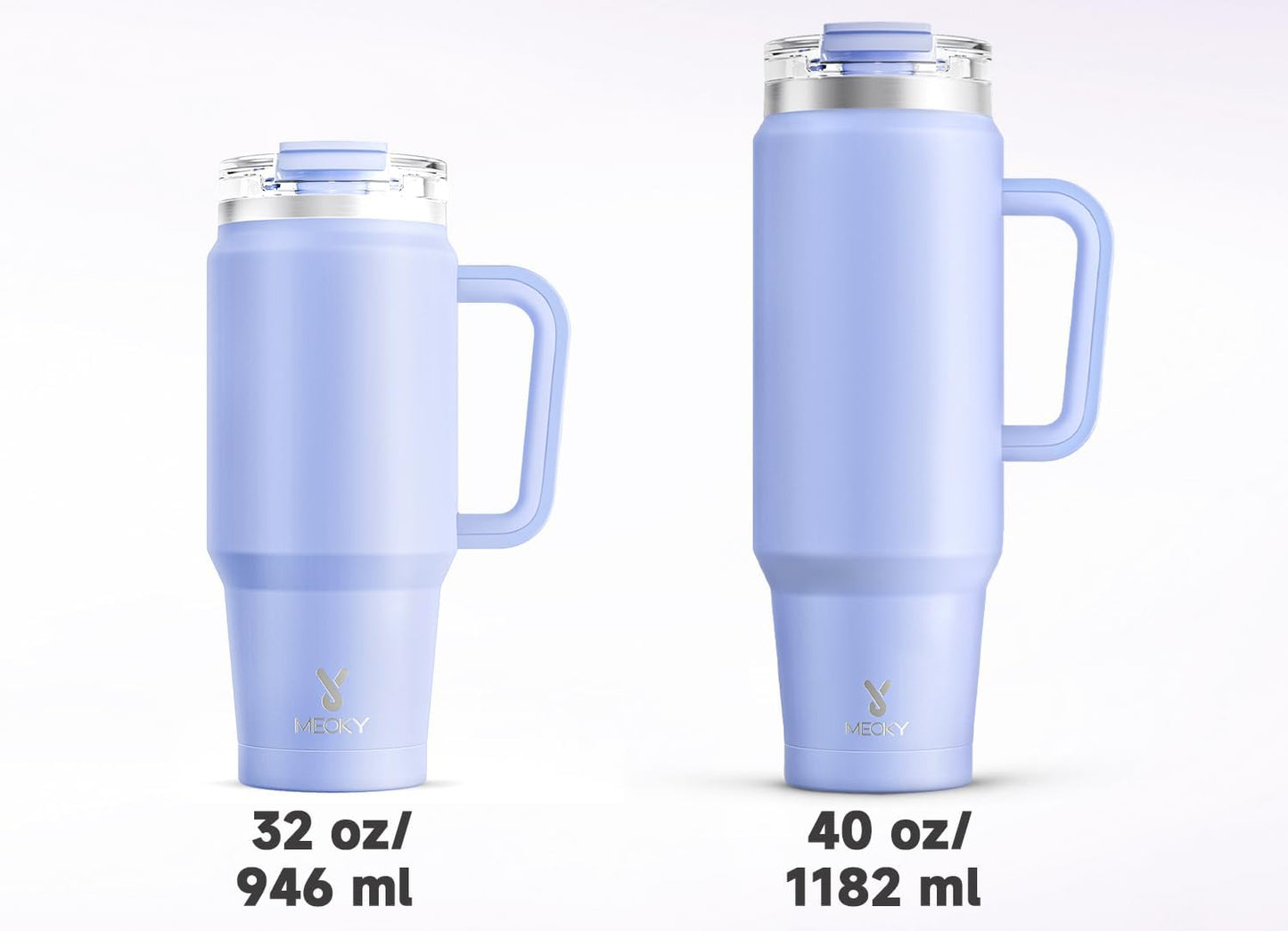 32 oz Tumbler with Handle, Insulated Tumbler with Lid and Straw, Stainless Steel Travel Mug, Keeps Cold for 24 Hours, 100% Leak Proof, Fits in Car Cup Holder (Night)