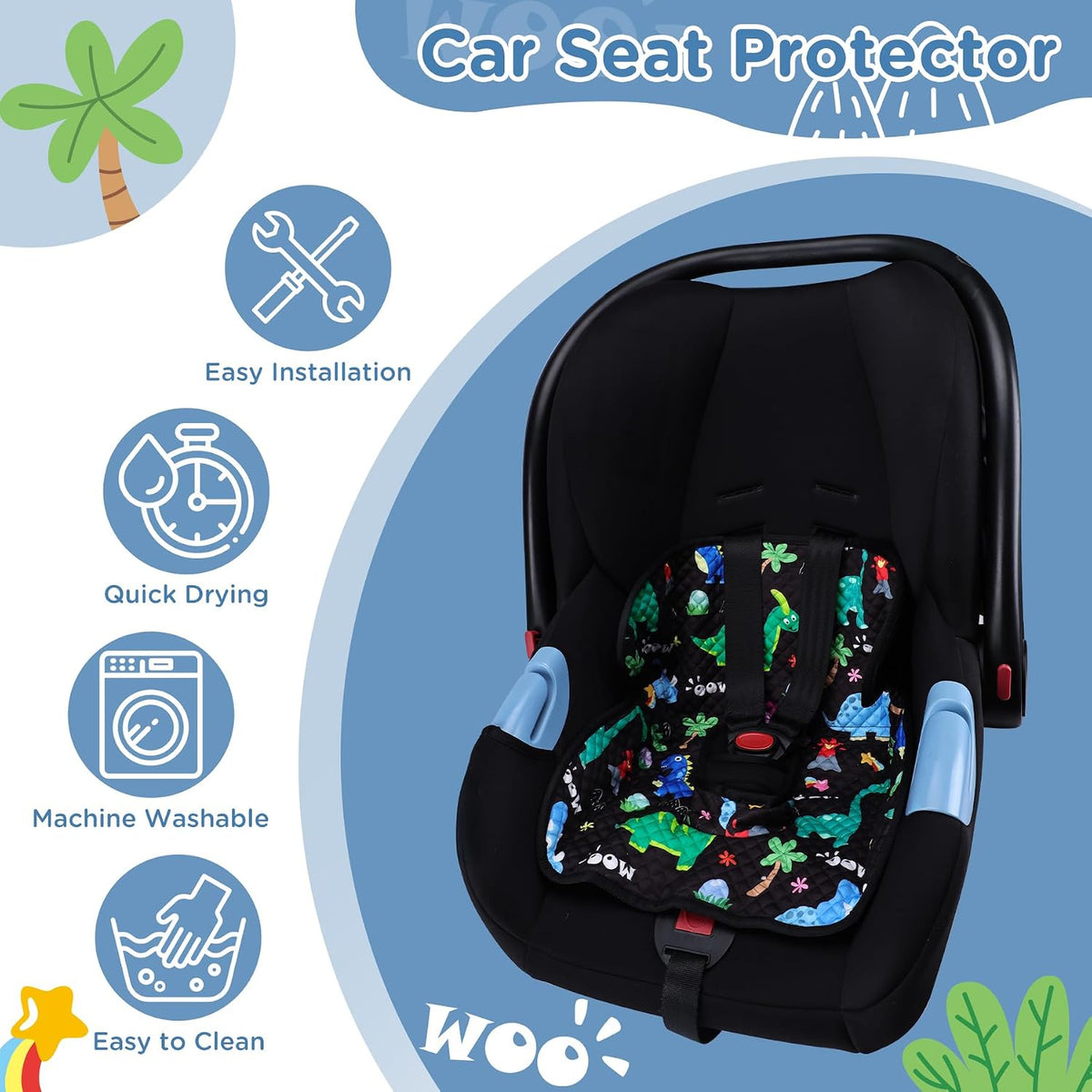 Car Seat Protector for Potty Training, Waterproof Car Seat Liner