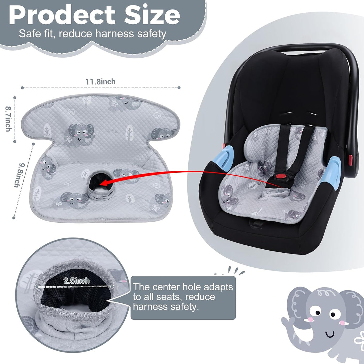 Car Seat Protector for Potty Training, Waterproof Car Seat Liner