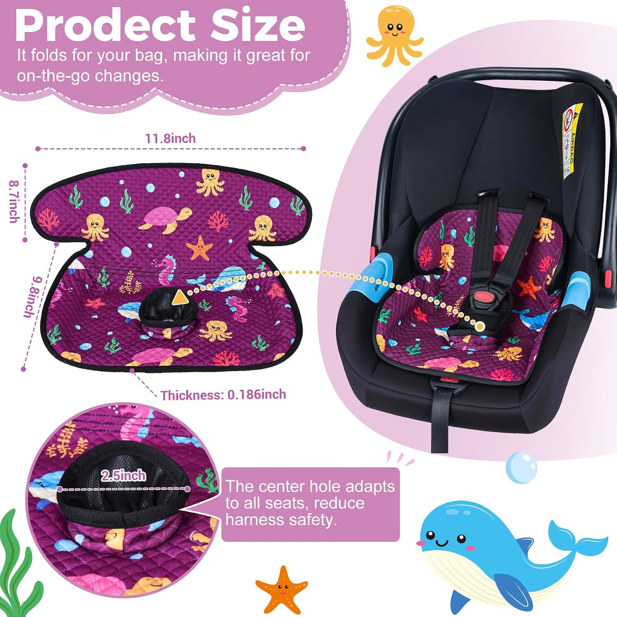 Car Seat Protector for Potty Training, Waterproof Car Seat Liner