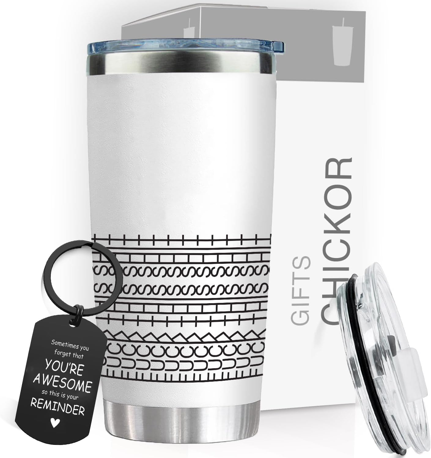 20 oz Insulated Tumbler - Hidden Message Coffee Mug 20oz- Funny Work Coffee Cup for Adults - Sarcastic Gag Gift for White Elephant, Coworkers & Friends, Family - FtS Travel Mug