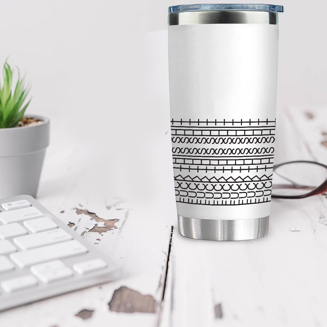 20 oz Insulated Tumbler - Hidden Message Coffee Mug 20oz- Funny Work Coffee Cup for Adults - Sarcastic Gag Gift for White Elephant, Coworkers & Friends, Family - FtS Travel Mug