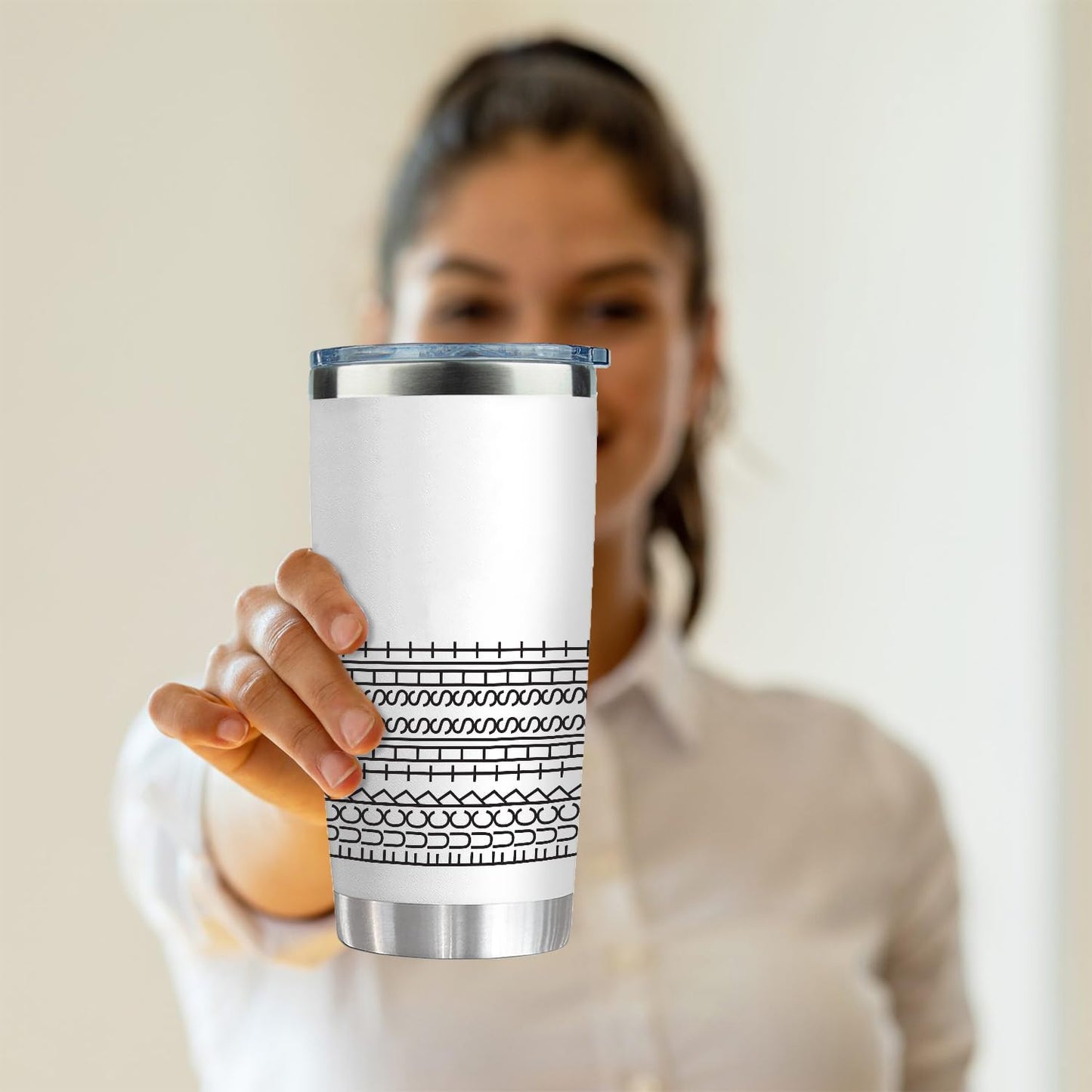 20 oz Insulated Tumbler - Hidden Message Coffee Mug 20oz- Funny Work Coffee Cup for Adults - Sarcastic Gag Gift for White Elephant, Coworkers & Friends, Family - FtS Travel Mug