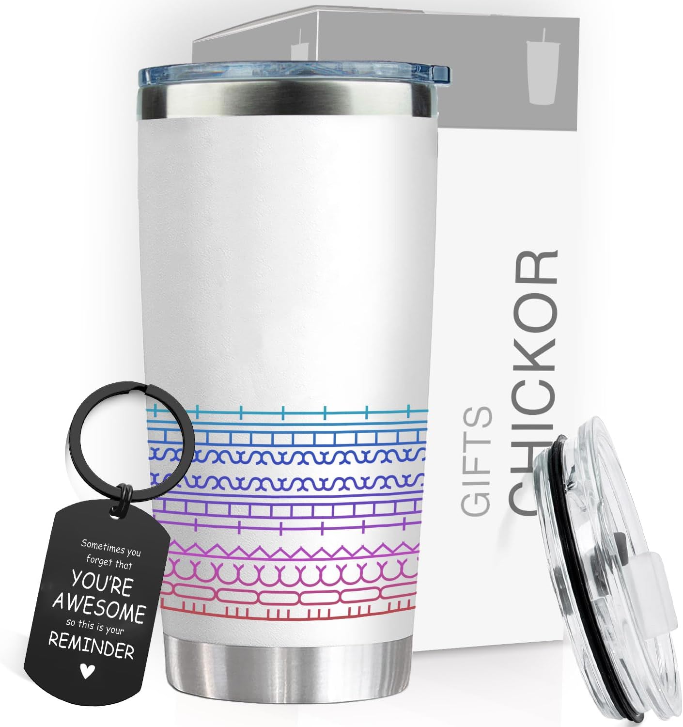 20 oz Insulated Tumbler - Hidden Message Coffee Mug 20oz- Funny Work Coffee Cup for Adults - Sarcastic Gag Gift for White Elephant, Coworkers & Friends, Family - FtS Travel Mug