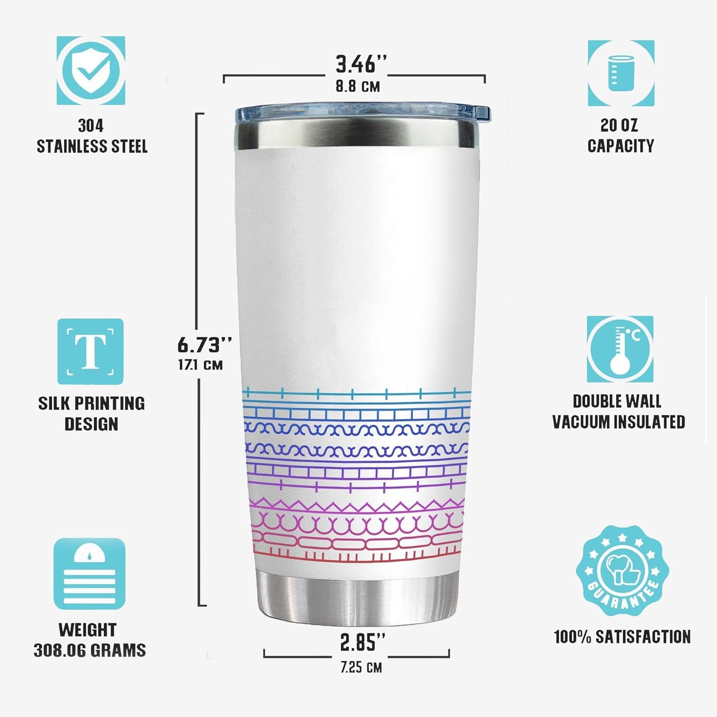 20 oz Insulated Tumbler - Hidden Message Coffee Mug 20oz- Funny Work Coffee Cup for Adults - Sarcastic Gag Gift for White Elephant, Coworkers & Friends, Family - FtS Travel Mug