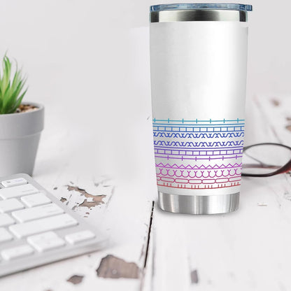 20 oz Insulated Tumbler - Hidden Message Coffee Mug 20oz- Funny Work Coffee Cup for Adults - Sarcastic Gag Gift for White Elephant, Coworkers & Friends, Family - FtS Travel Mug