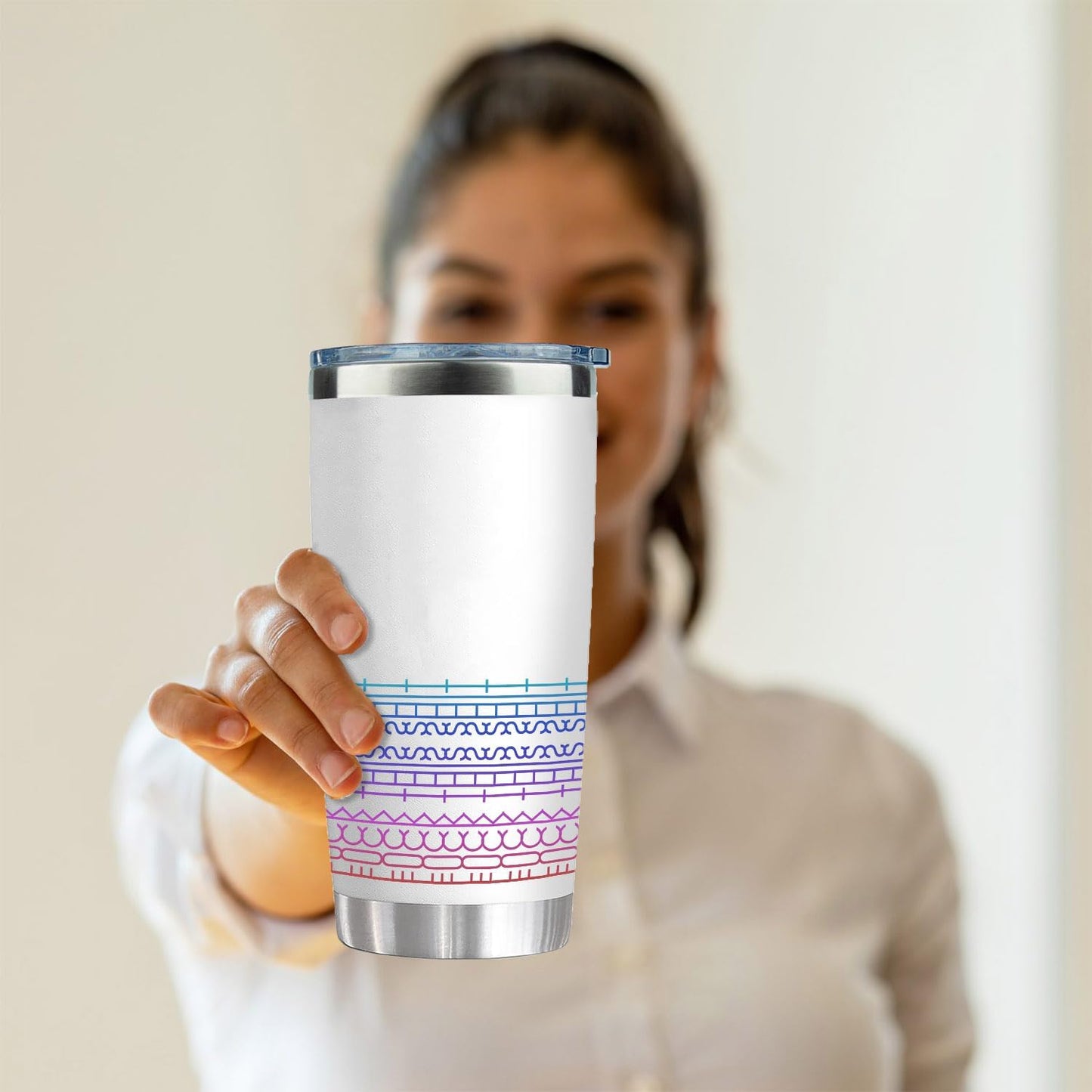 20 oz Insulated Tumbler - Hidden Message Coffee Mug 20oz- Funny Work Coffee Cup for Adults - Sarcastic Gag Gift for White Elephant, Coworkers & Friends, Family - FtS Travel Mug