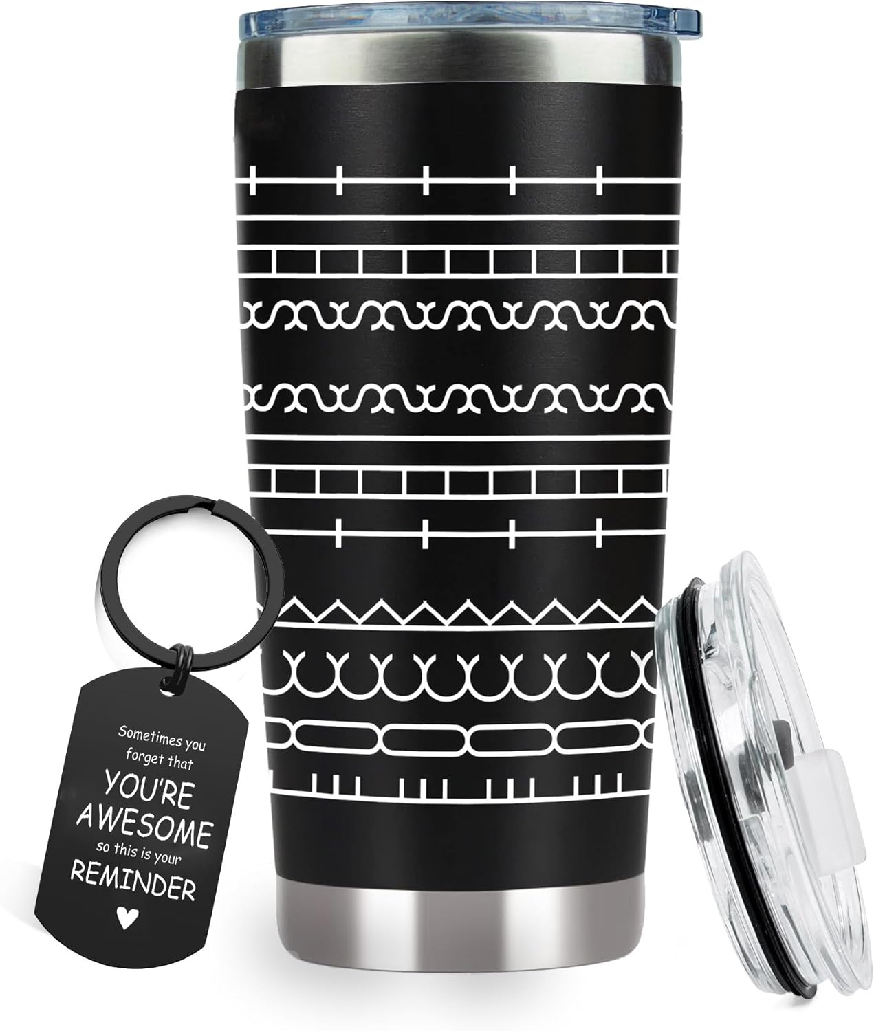 20 oz Insulated Tumbler - Hidden Message Coffee Mug 20oz- Funny Work Coffee Cup for Adults - Sarcastic Gag Gift for White Elephant, Coworkers & Friends, Family - FtS Travel Mug