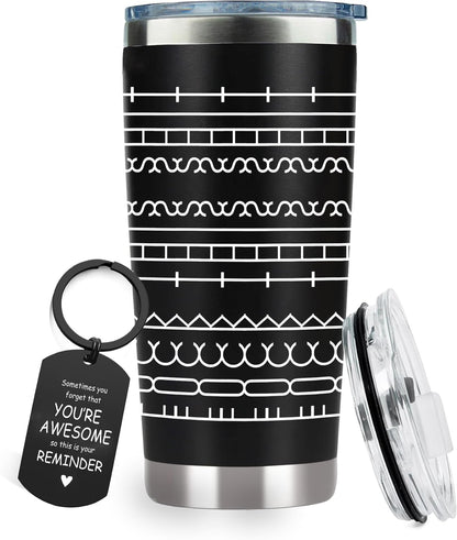 20 oz Insulated Tumbler - Hidden Message Coffee Mug 20oz- Funny Work Coffee Cup for Adults - Sarcastic Gag Gift for White Elephant, Coworkers & Friends, Family - FtS Travel Mug