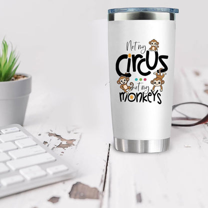 20 oz Insulated Tumbler - Hidden Message Coffee Mug 20oz- Funny Work Coffee Cup for Adults - Sarcastic Gag Gift for White Elephant, Coworkers & Friends, Family - FtS Travel Mug