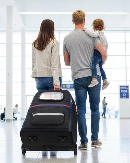 Padded Stroller Travel Bag with 2 Large Wheels, Extendable Handle
