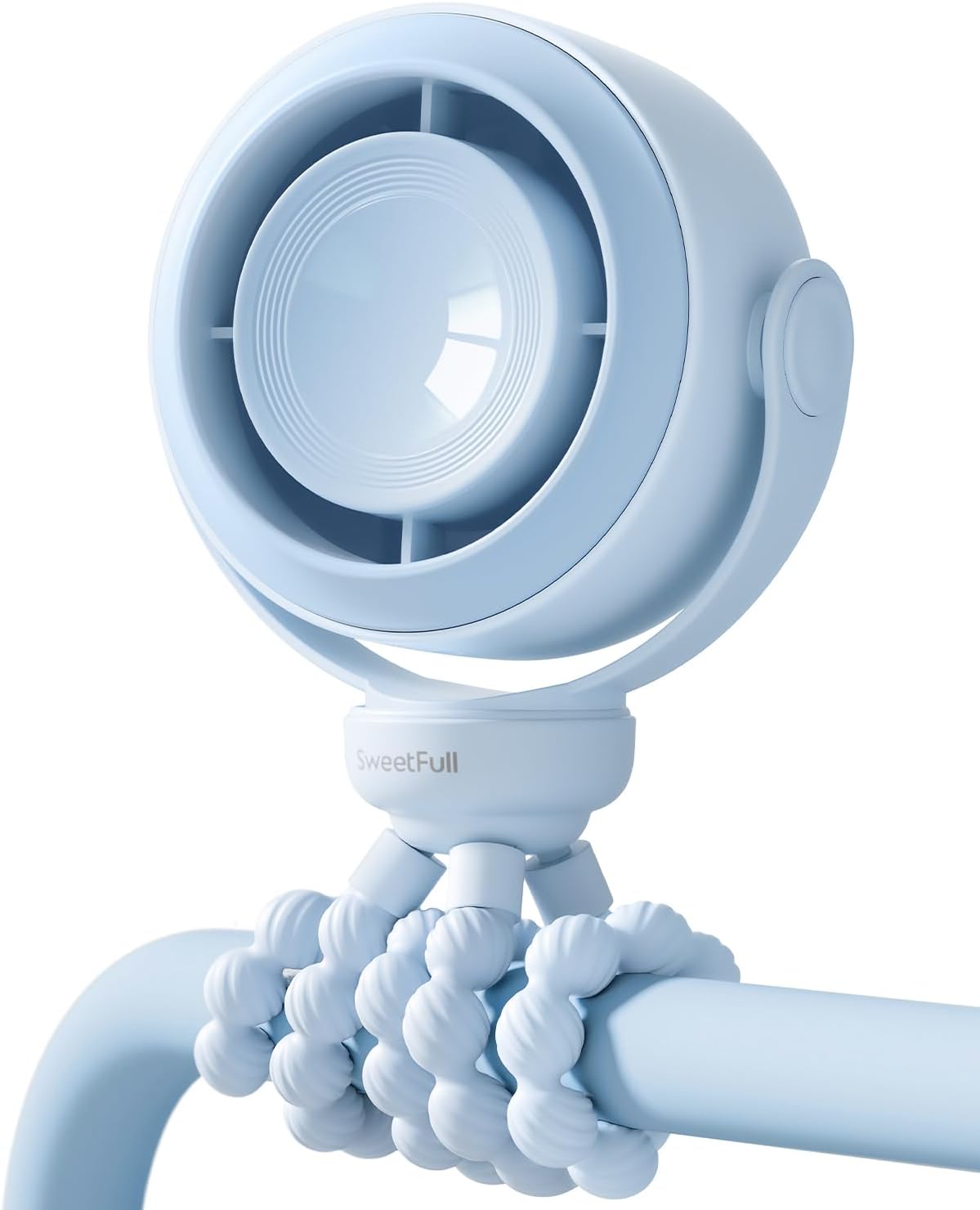 Portable Stroller Fan, Pinch-Proof Baby Fan - Cream