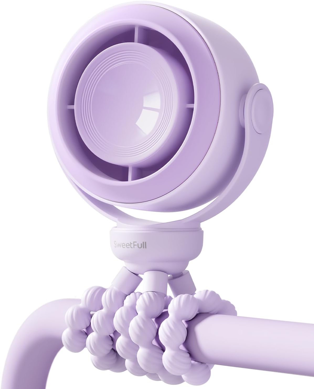 Portable Stroller Fan, Pinch-Proof Baby Fan - Cream