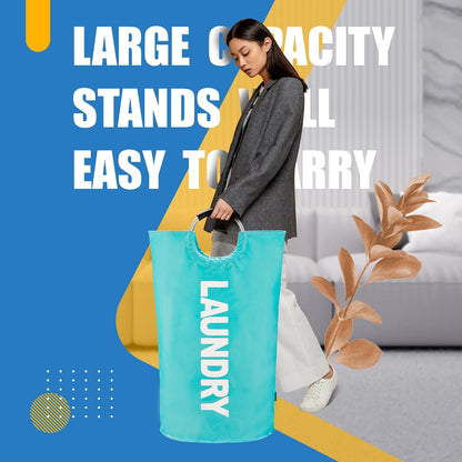 90L Light Laundry Basket (13 Colors), Waterproof Laundry Hamper, Laundry Bag with Padded Handles, Clothes Hamper, Collapsible Laundry Basket Easy Storage