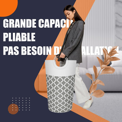 90L Light Laundry Basket (13 Colors), Waterproof Laundry Hamper, Laundry Bag with Padded Handles, Clothes Hamper, Collapsible Laundry Basket Easy Storage
