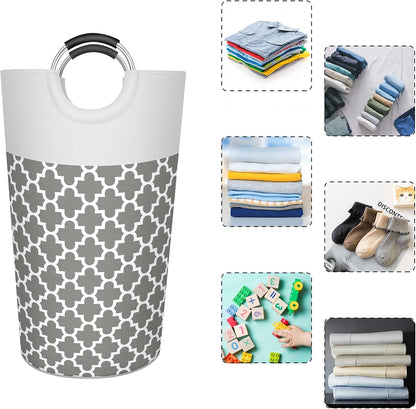 90L Light Laundry Basket (13 Colors), Waterproof Laundry Hamper, Laundry Bag with Padded Handles, Clothes Hamper, Collapsible Laundry Basket Easy Storage
