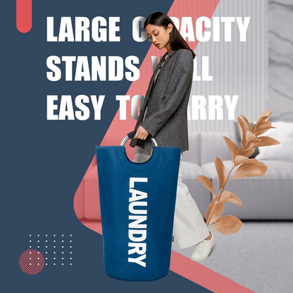 90L Light Laundry Basket (13 Colors), Waterproof Laundry Hamper, Laundry Bag with Padded Handles, Clothes Hamper, Collapsible Laundry Basket Easy Storage