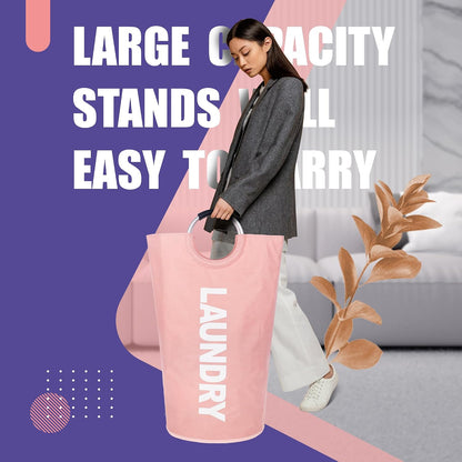 90L Light Laundry Basket (13 Colors), Waterproof Laundry Hamper, Laundry Bag with Padded Handles, Clothes Hamper, Collapsible Laundry Basket Easy Storage