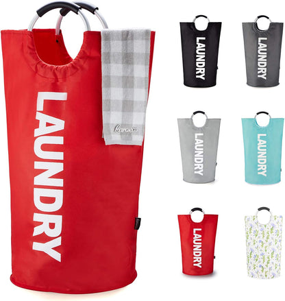 90L Light Laundry Basket (13 Colors), Waterproof Laundry Hamper, Laundry Bag with Padded Handles, Clothes Hamper, Collapsible Laundry Basket Easy Storage