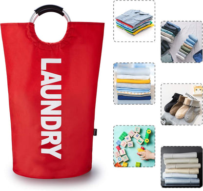 90L Light Laundry Basket (13 Colors), Waterproof Laundry Hamper, Laundry Bag with Padded Handles, Clothes Hamper, Collapsible Laundry Basket Easy Storage