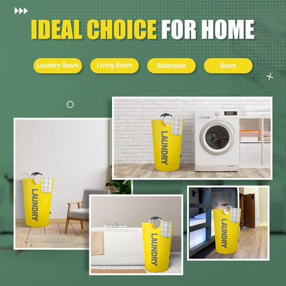 90L Light Laundry Basket (13 Colors), Waterproof Laundry Hamper, Laundry Bag with Padded Handles, Clothes Hamper, Collapsible Laundry Basket Easy Storage