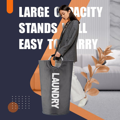 90L Light Laundry Basket (13 Colors), Waterproof Laundry Hamper, Laundry Bag with Padded Handles, Clothes Hamper, Collapsible Laundry Basket Easy Storage
