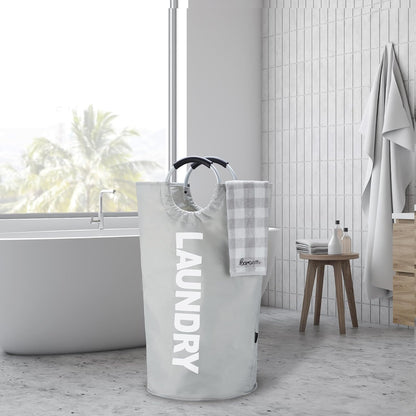 90L Light Laundry Basket (13 Colors), Waterproof Laundry Hamper, Laundry Bag with Padded Handles, Clothes Hamper, Collapsible Laundry Basket Easy Storage