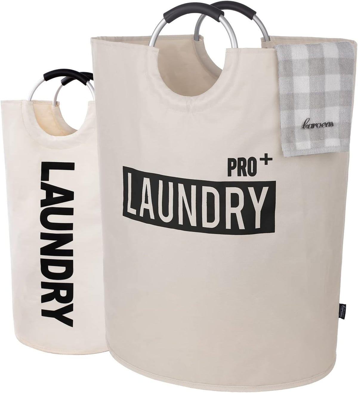 90L Light Laundry Basket (13 Colors), Waterproof Laundry Hamper, Laundry Bag with Padded Handles, Clothes Hamper, Collapsible Laundry Basket Easy Storage