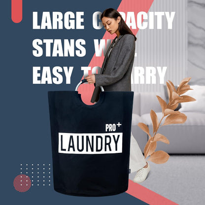 90L Light Laundry Basket (13 Colors), Waterproof Laundry Hamper, Laundry Bag with Padded Handles, Clothes Hamper, Collapsible Laundry Basket Easy Storage