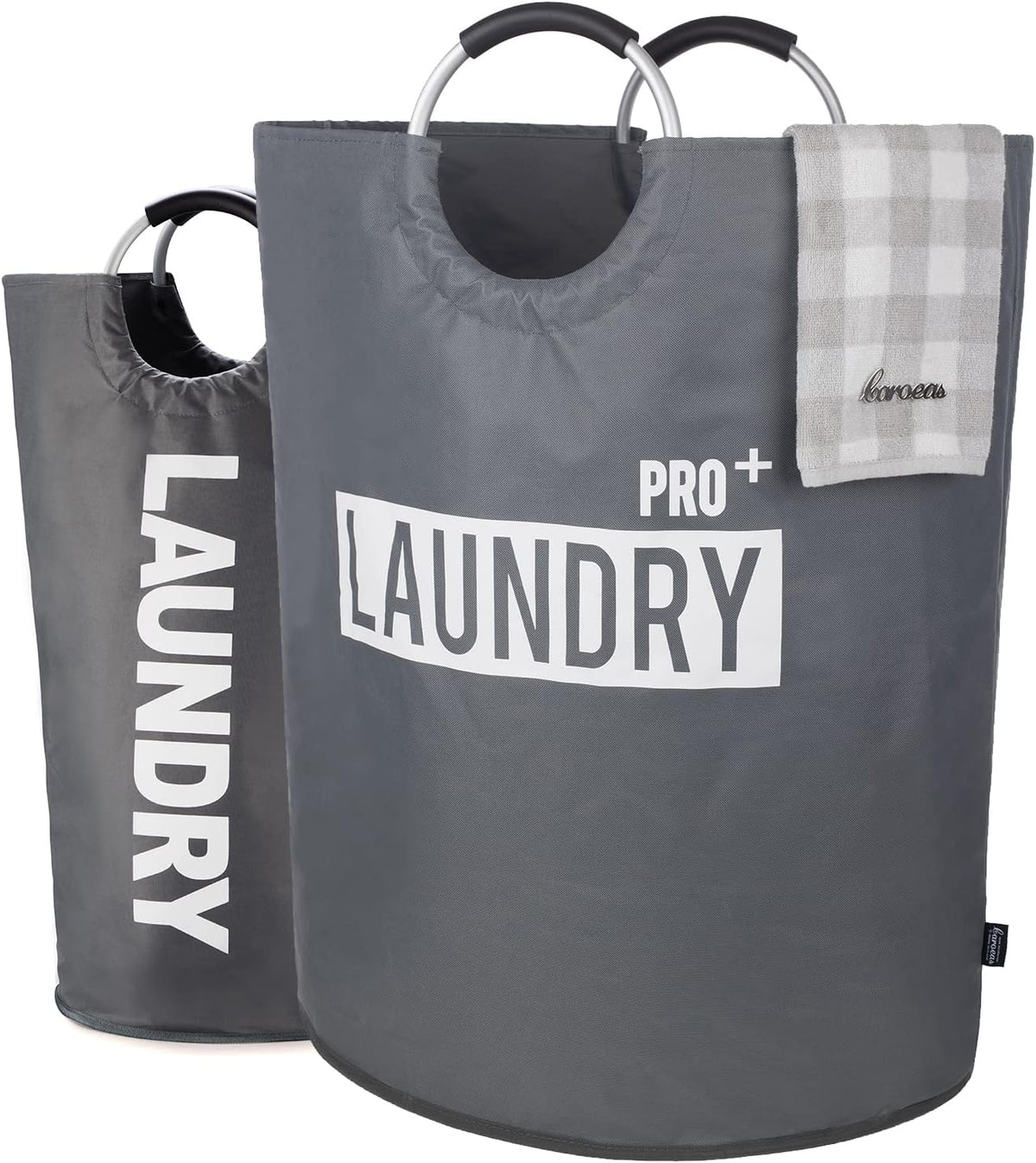 90L Light Laundry Basket (13 Colors), Waterproof Laundry Hamper, Laundry Bag with Padded Handles, Clothes Hamper, Collapsible Laundry Basket Easy Storage