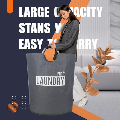 90L Light Laundry Basket (13 Colors), Waterproof Laundry Hamper, Laundry Bag with Padded Handles, Clothes Hamper, Collapsible Laundry Basket Easy Storage
