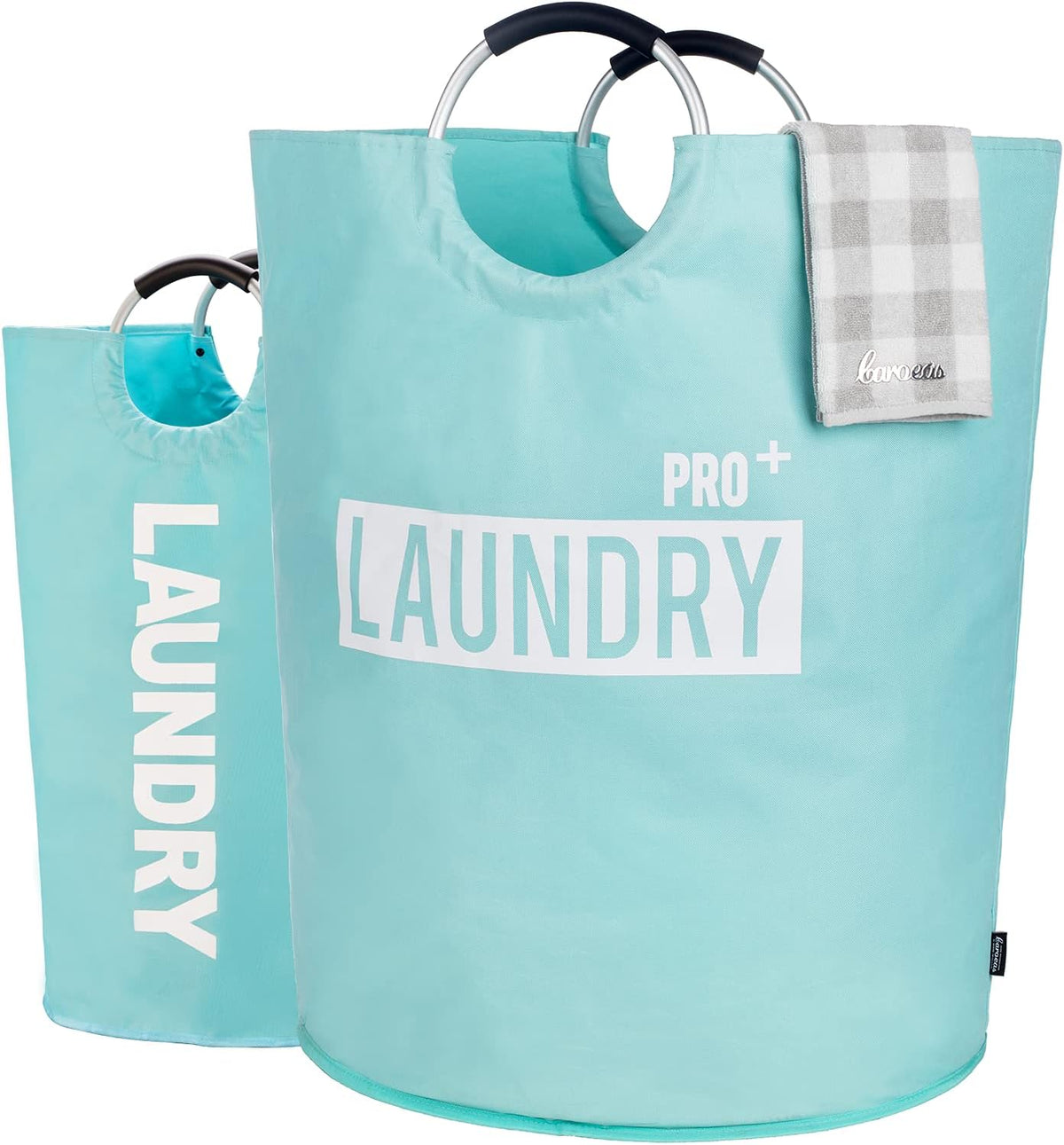 90L Light Laundry Basket (13 Colors), Waterproof Laundry Hamper, Laundry Bag with Padded Handles, Clothes Hamper, Collapsible Laundry Basket Easy Storage