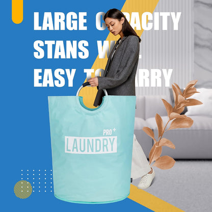 90L Light Laundry Basket (13 Colors), Waterproof Laundry Hamper, Laundry Bag with Padded Handles, Clothes Hamper, Collapsible Laundry Basket Easy Storage